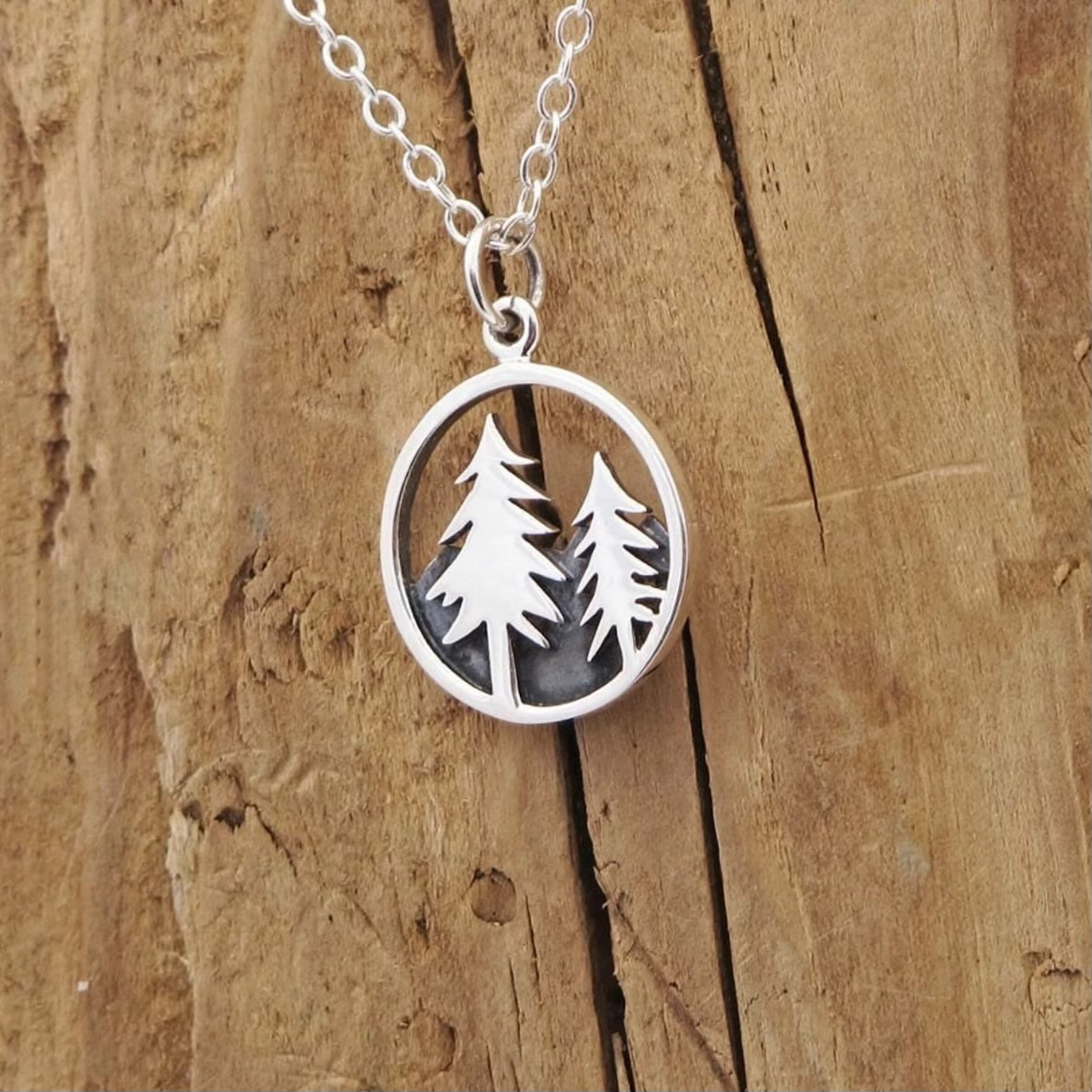 Pine Tree Mountain Range Necklace