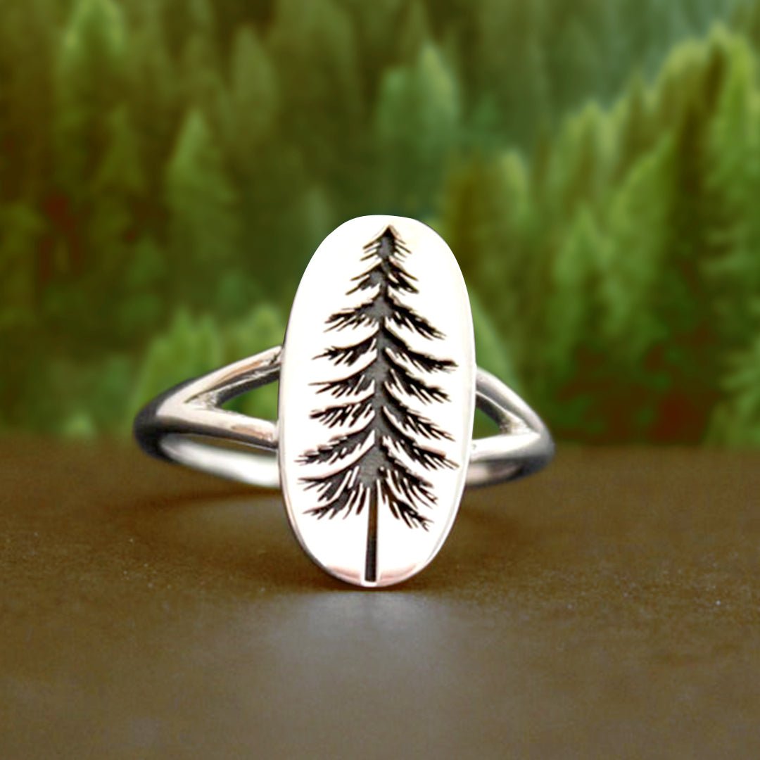 Dainty Pine Tree Ring - ASPENS JEWELERS