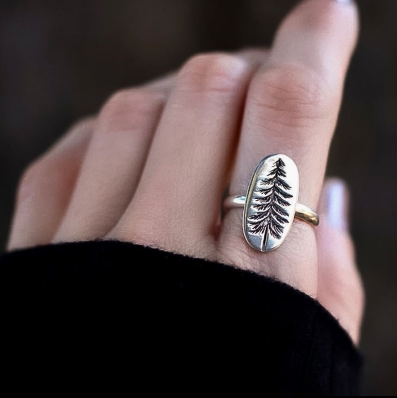 Dainty Pine Tree Ring - ASPENS JEWELERS